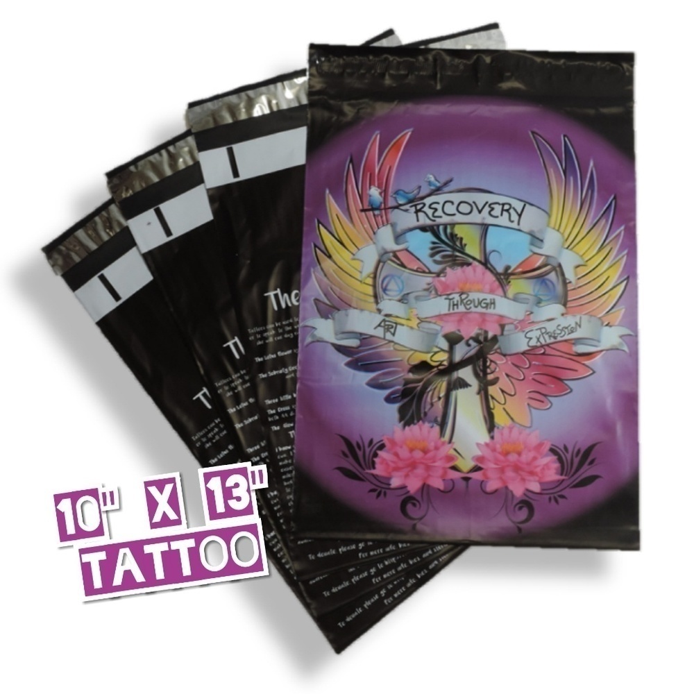50 Tattoo Poly Mailers 10x13 - Picture 1 of 4